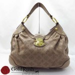 ハンドバッグ　ルイヴィトン　LOUIS VUITTON　マヒナ　ソーラーPM　トープ　ショルダーバッグ